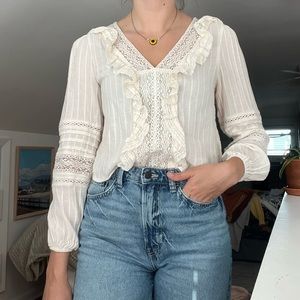 American Eagle Boho Long Sleeve Blouse